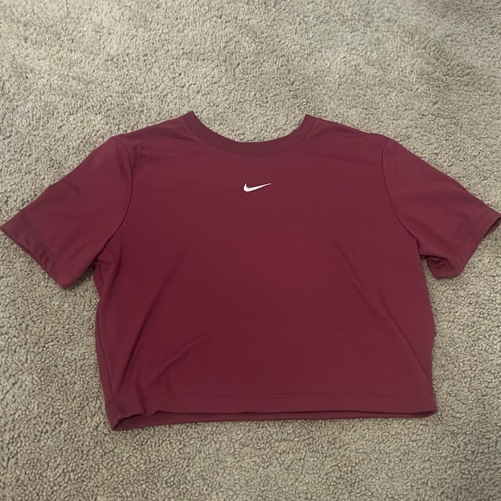 Purple Nike Cropped T Shirt